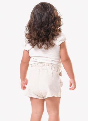 Trick Nick - Conjunto Infantil Blusa com Shorts Bege - TRICK NICK