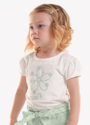 Trick Nick - Conjunto Infantil Blusa com Shorts Bege - TRICK NICK