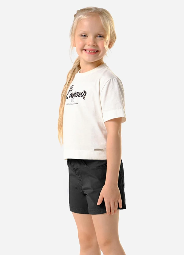 Trick Nick - Conjunto Infantil Blusa com Shorts Bege