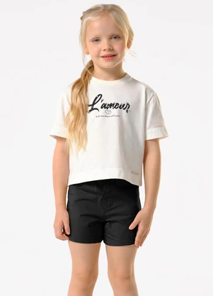 Trick Nick - Conjunto Infantil Blusa com Shorts Bege - TRICK NICK