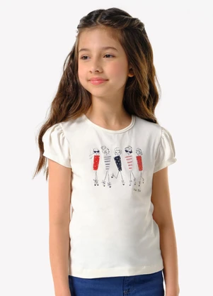 Trick Nick - Conjunto Infantil Blusa com Shorts Bege - TRICK NICK