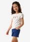 Trick Nick - Conjunto Infantil Blusa com Shorts Rosa - variação: Bege