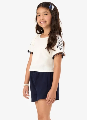 Rovi Kids - Conjunto Infantil Blusa com Shorts Azul - ROVI KIDS