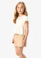 Rovi Kids - Conjunto Infantil Blusa com Shorts Bege - variação: Bege
