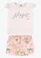 Rovi Kids - Conjunto Infantil Blusa com Shorts Bege - variação: Bege