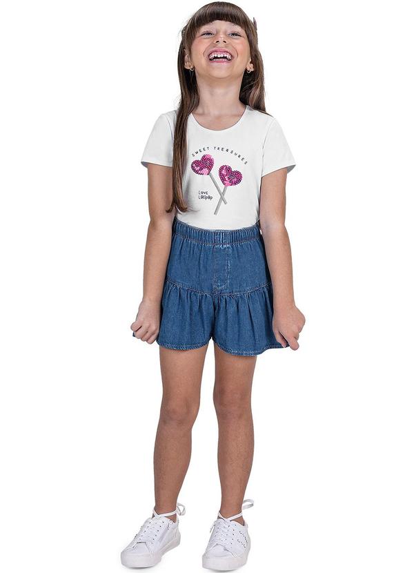 Trick Nick - Conjunto Infantil Blusa com Shorts Branco