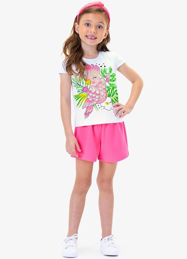 Rovi Kids - Conjunto Infantil Blusa com Shorts Branco