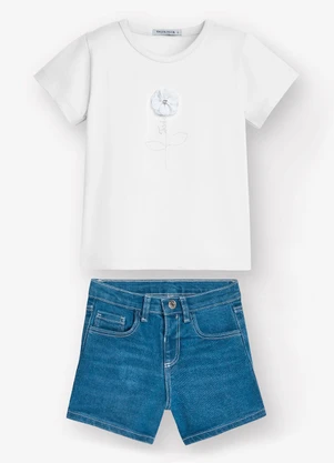 Trick Nick - Conjunto Infantil Blusa com Shorts Branco - TRICK NICK
