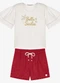 Trick Nick - Conjunto Infantil Blusa com Shorts Branco - variação: Branco