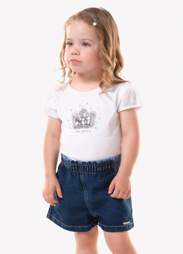 Trick Nick - Conjunto Infantil Blusa com Shorts Branco