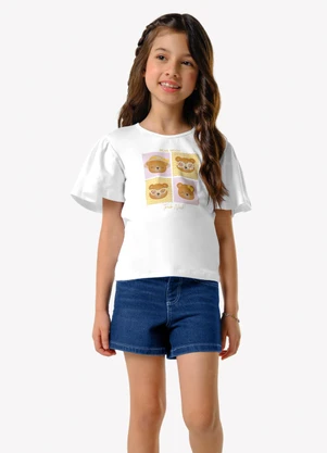 Trick Nick - Conjunto Infantil Blusa com Shorts Branco - TRICK NICK