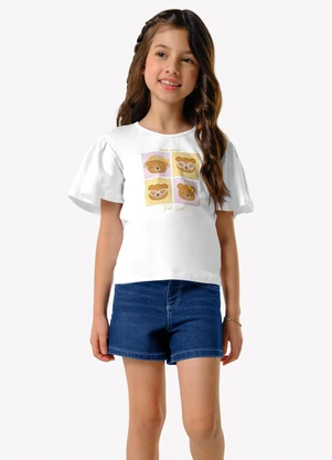Trick Nick - Conjunto Infantil Blusa com Shorts Branco - TRICK NICK