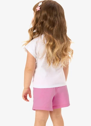 Rovi Kids - Conjunto Infantil Blusa com Shorts Branco - ROVI KIDS