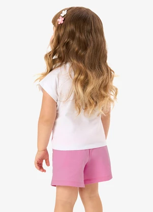 Rovi Kids - Conjunto Infantil Blusa com Shorts Branco - ROVI KIDS