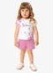 Rovi Kids - Conjunto Infantil Blusa com Shorts Branco - variação: Branco
