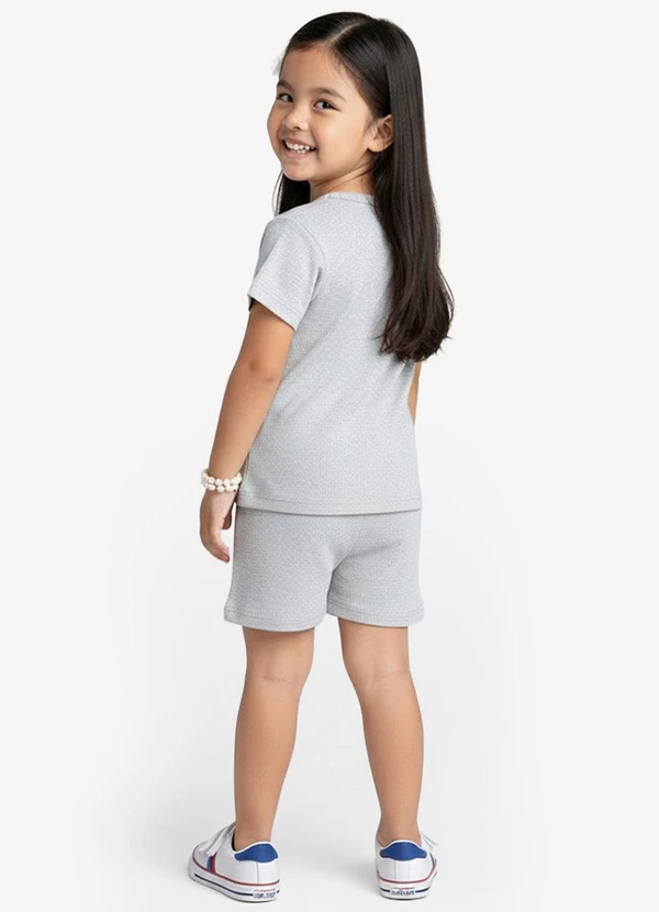 Select - Conjunto Infantil Blusa com Shorts Cinza 2