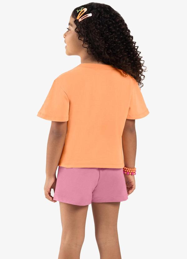 Rovi Kids - Conjunto Infantil Blusa com Shorts Laranja 2