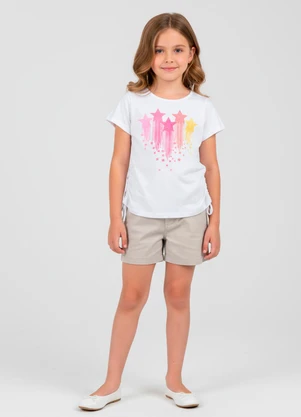 Rovi Kids - Conjunto Infantil Blusa com Shorts Marrom - ROVI KIDS