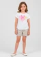 Rovi Kids - Conjunto Infantil Blusa com Shorts Rosa - variação: Marrom