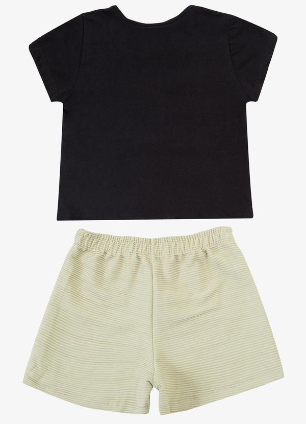 Select - Conjunto Infantil Blusa com Shorts Preto 4