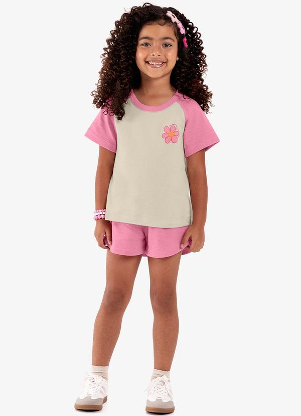 Rovi Kids - Conjunto Infantil Blusa com Shorts Rosa 3