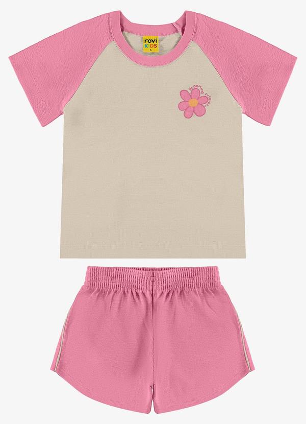 Rovi Kids - Conjunto Infantil Blusa com Shorts Rosa 6
