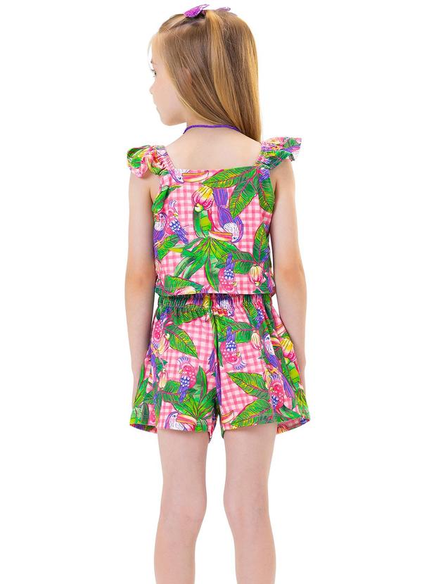 Rovi Kids - Conjunto Infantil Blusa com Shorts Rosa 2