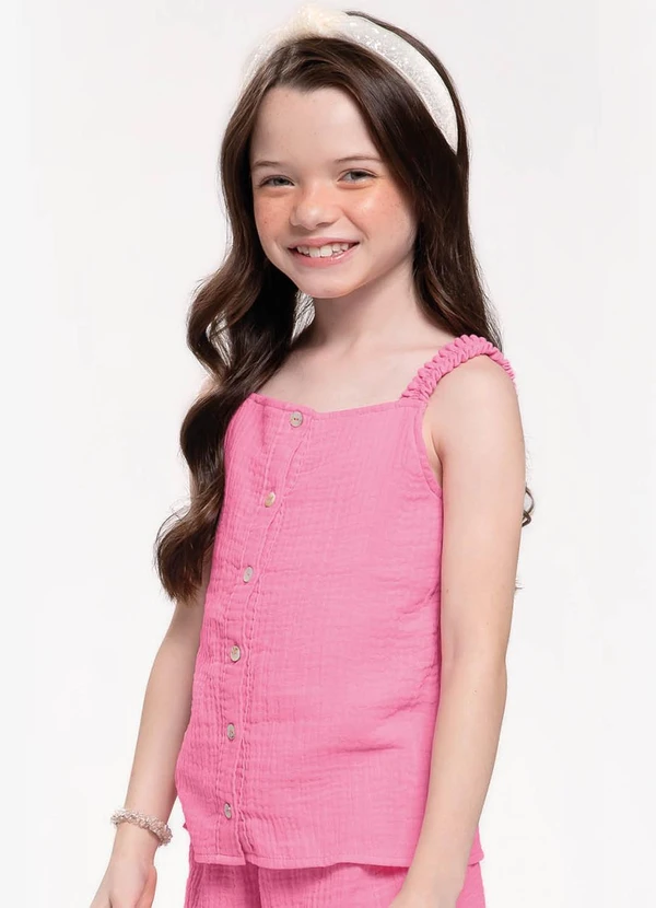 Trick Nick - Conjunto Infantil Blusa com Shorts Rosa 4