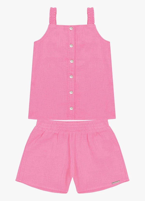 Trick Nick - Conjunto Infantil Blusa com Shorts Rosa 6