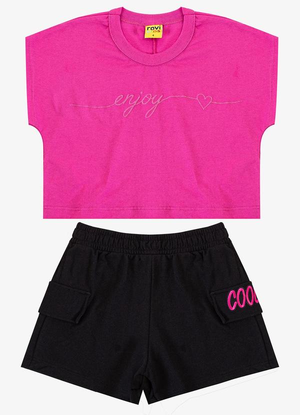 Select - Conjunto Infantil Blusa com Shorts Rosa 3