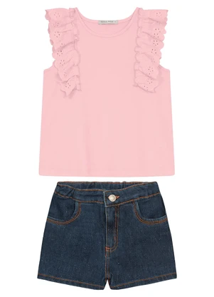Trick Nick - Conjunto Infantil Blusa com Shorts Rosa - TRICK NICK