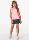 Trick Nick - Conjunto Infantil Blusa com Shorts Bege - variação: Rosa