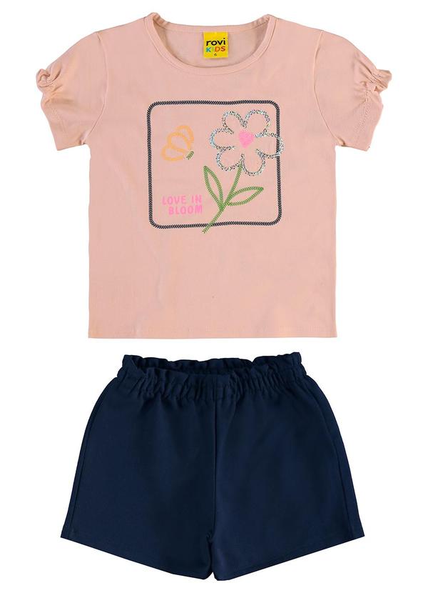 Rovi Kids - Conjunto Infantil Blusa com Shorts Rosa 1