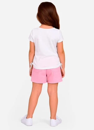 Rovi Kids - Conjunto Infantil Blusa com Shorts Rosa - ROVI KIDS