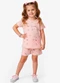 Select - Conjunto Infantil Blusa com Shorts Amarelo - variação: Rosa