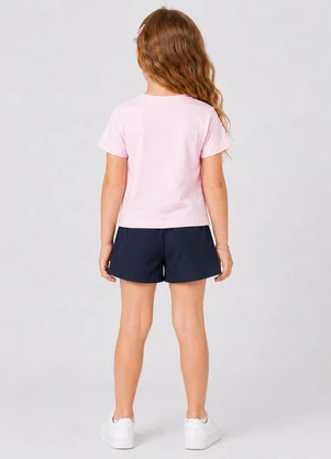 Select - Conjunto Infantil Blusa com Shorts Rosa - SELECT