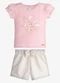 Trick Nick - Conjunto Infantil Blusa com Shorts Bege - variação: Rosa