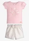 Trick Nick - Conjunto Infantil Blusa com Shorts Bege - variação: Rosa