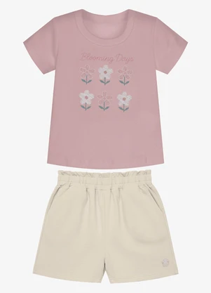 Trick Nick - Conjunto Infantil Blusa com Shorts Rosa - TRICK NICK