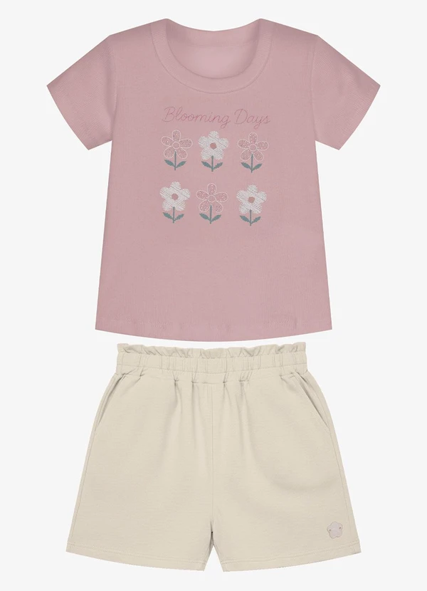 Trick Nick - Conjunto Infantil Blusa com Shorts Rosa