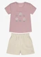 Trick Nick - Conjunto Infantil Blusa com Shorts Rosa - variação: Rosa