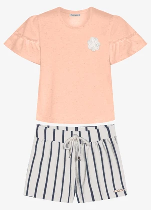 Trick Nick - Conjunto Infantil Blusa com Shorts Rosa - TRICK NICK