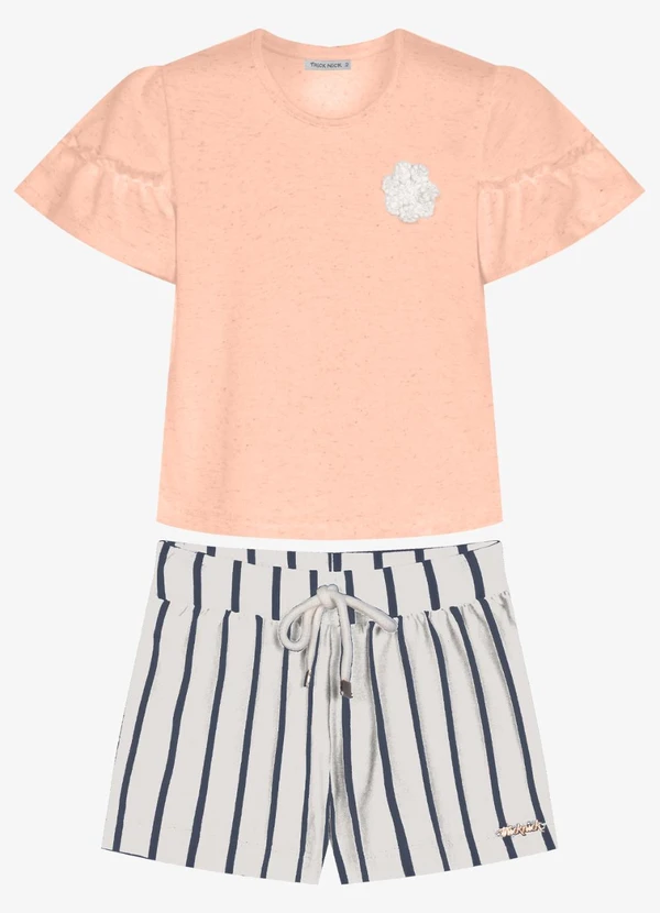 Trick Nick - Conjunto Infantil Blusa com Shorts Rosa