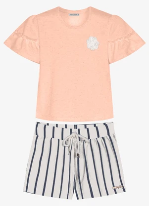Trick Nick - Conjunto Infantil Blusa com Shorts Rosa - TRICK NICK