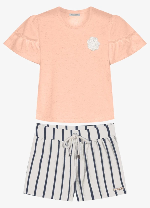 Trick Nick - Conjunto Infantil Blusa com Shorts Rosa