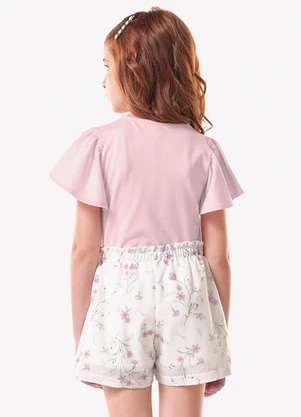 Trick Nick - Conjunto Infantil Blusa com Shorts Rosa - TRICK NICK