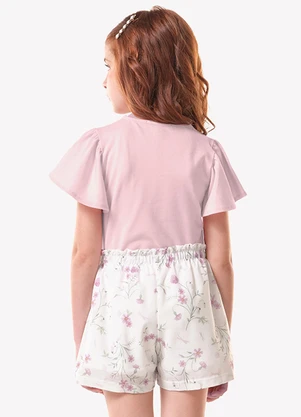Trick Nick - Conjunto Infantil Blusa com Shorts Rosa - TRICK NICK