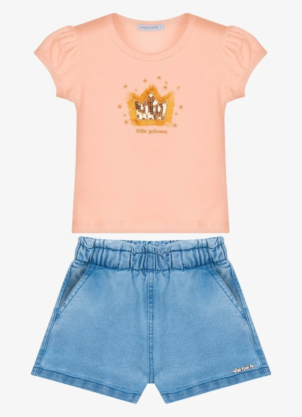 Trick Nick - Conjunto Infantil Blusa com Shorts Rosa