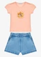 Trick Nick - Conjunto Infantil Blusa com Shorts Rosa - variação: Rosa