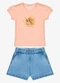 Trick Nick - Conjunto Infantil Blusa com Shorts Branco - variação: Rosa